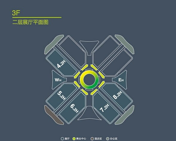 『国际会展中心(上海)二层平面图』